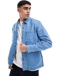 Lee Jeans - Relaxed Fit 2 Pocket Overshirt With Back Embroidery - Lyst