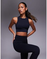 4505 - Active Double Layer Support Seamless Rib Sports Bra - Lyst