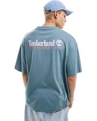 Timberland - Camiseta extragrande con estampado grande - Lyst