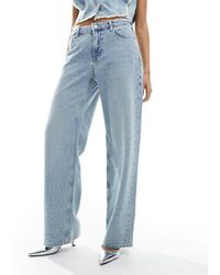 ONLY - Cobain Wide Leg Rhinestone Detail Jeans Co-ord - Lyst
