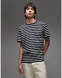 ARKET - T-shirt oversize à rayures en tissu épais - bleu et blanc - Lyst