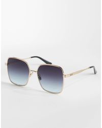 Quay - Quay 5th Ave 70s Large Square Metal Frame Sunglasses - Lyst