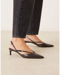 Mango - – spitze slingback-schuhe aus kunstleder - Lyst