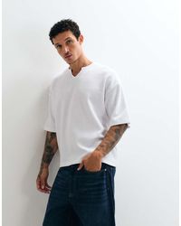 ASOS - Boxy Oversized T-shirt With Notch Neck - Lyst