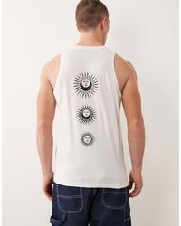 Jack & Jones - Oversized Vest With Sun Back Print - Lyst