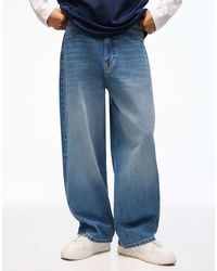 Bershka - Embroidered Neobarrel Jeans - Lyst