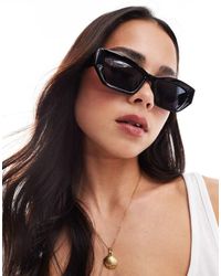 Vero Moda - Occhiali Da Sole Cat-Eye Angolari Neri - Lyst