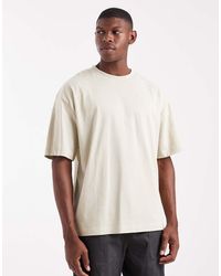 ASOS - Camiseta Blanco Extragrande Básica Con Cuello Redondo Essentials De -Neutro - Lyst