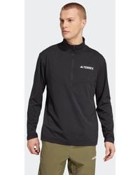 adidas - Camiseta Negra De Manga Larga Con Media Cremallera Terrex Multi Climacool De - Lyst