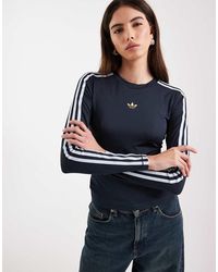 adidas Originals - 3 Stripes Long Sleeve T-Shirt - Lyst