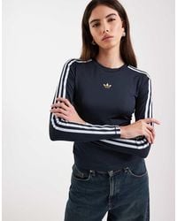adidas Originals - 3 Stripes Long Sleeve T-Shirt - Lyst