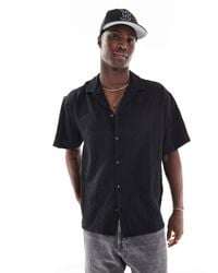 Jack & Jones - Chemise en crépon avec col à revers et manches courtes - Lyst