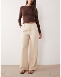 Object - Wide Leg Chambray Trouser - Lyst