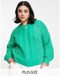 Noisy May - Cable Knit Jumper - Lyst