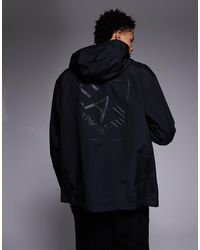 EA7 - Armani – – oversize-kapuzenjacke - Lyst