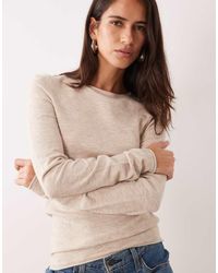 ASOS - Slash Neck Long Sleeve Fine Gauge Top - Lyst
