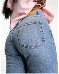 Pull&Bear - Jeans confortevoli dritti medio a vita alta - Lyst