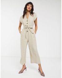 sana linen button jumpsuit