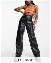 Missguided Faux Leather Kick Flare 