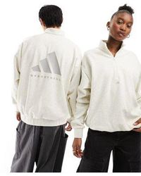 adidas Originals - Adidas Basketball Half-zip Sweatshirt - Lyst