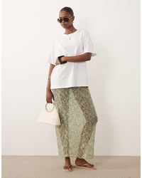 ASOS - Delicate Lace Sheer Sequin Maxi Skirt - Lyst