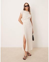 chinese dress ladies Asymmetrical Zipper Pleated Dress