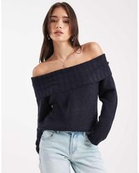 Wednesday's Girl - Soft Oversized Off-shoulder Sweater - Lyst