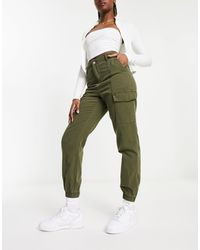 New Look - Pantalones cargo caqui utilitarios - Lyst