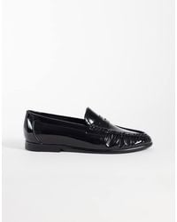 ASOS - Slim Penny Loafer With Ruching - Lyst