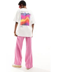 Converse - Colourful sound waves - t-shirt bianca con stampa - Lyst