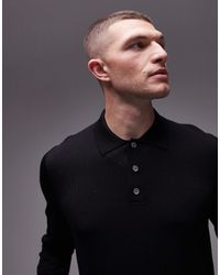 ARKET - Merino Wool Knitted Long Sleeve Polo Shirt - Lyst