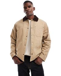 New Look - Cord Collar Worker Jacket - Lyst