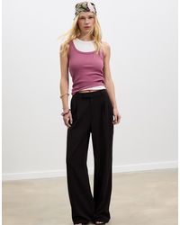 Stradivarius - Wide-leg Formal Wear Trousers - Lyst