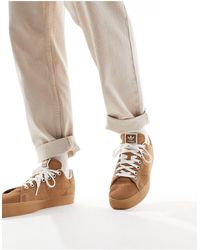 adidas Originals - Stan smith - baskets en daim - beige - Lyst