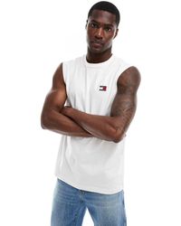 Tommy Hilfiger - Top Senza Maniche Con Logo - Lyst