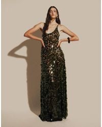ASOS - Disc Scatter Sequin Scoop Neck Maxi Dress - Lyst