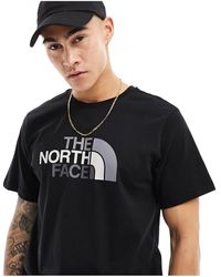 The North Face - Camiseta negra con estampado gráfico del logo easy - Lyst