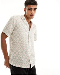 SELECTED - – oversize-hemd mit reverskragen und mosaikmuster - Lyst