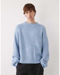 Collusion - Jersey Azul De Corte Cuadrado De Punto De - Lyst