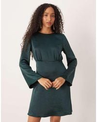 Y.A.S - Open Back Satin Mini Dress - Lyst