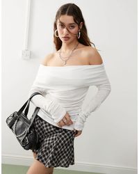 Weekday - – dani – asymmetrisches, langärmliges, halbtransparentes oberteil - Lyst