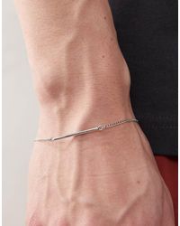FADED FUTURE - Armband Met Grove Schakelketting En Staafje - Lyst