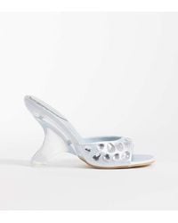 Kaiia - Exclusive Embellished Satin Heeled Sandals - Lyst