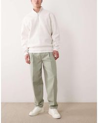 ASOS - Smart Oversized Tapered Pants With Wool - Lyst