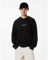 Pull&Bear - Maglione Con Scritta Ricamata - Lyst