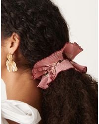 ASOS - Scrunchie With Ditsy Print And Contrast Frill Edge - Lyst