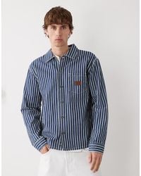 RVCA - Dayshift Hickory Canvas Overshirt - Lyst