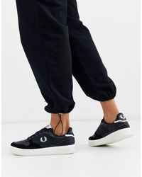 Fred Perry Kick Serve B300 Leather Sneakers-black