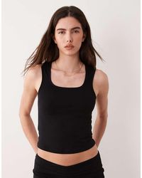 ASOS - Mix & Match Square Neck Pyjama Vest Top With Wide Straps - Lyst
