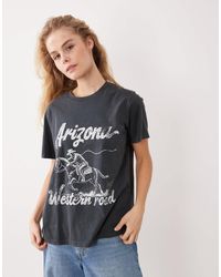 ASOS - T-shirt à manches courtes avec imprimé arizona - anthracite délavé - Lyst
